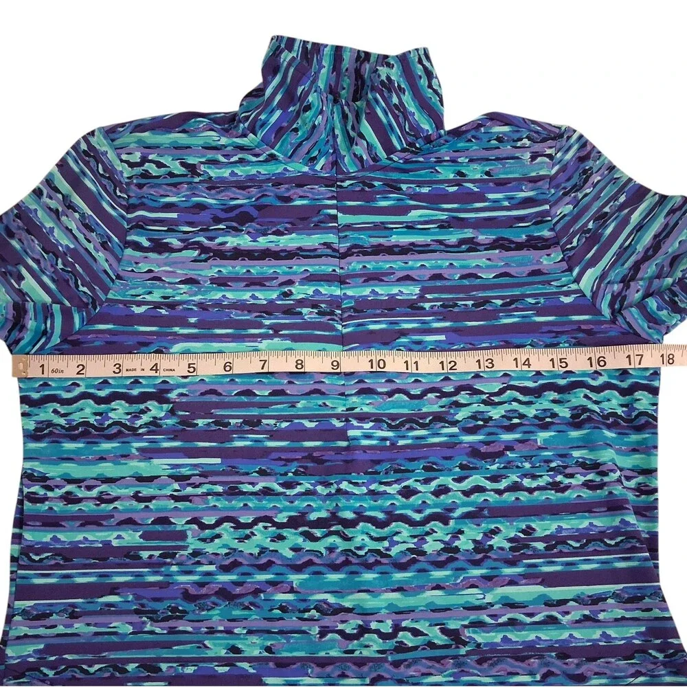 Lands End Rash Guard Cover-Up Womens XS UPF 50+ Pockets Long Sleeve Mini Dress